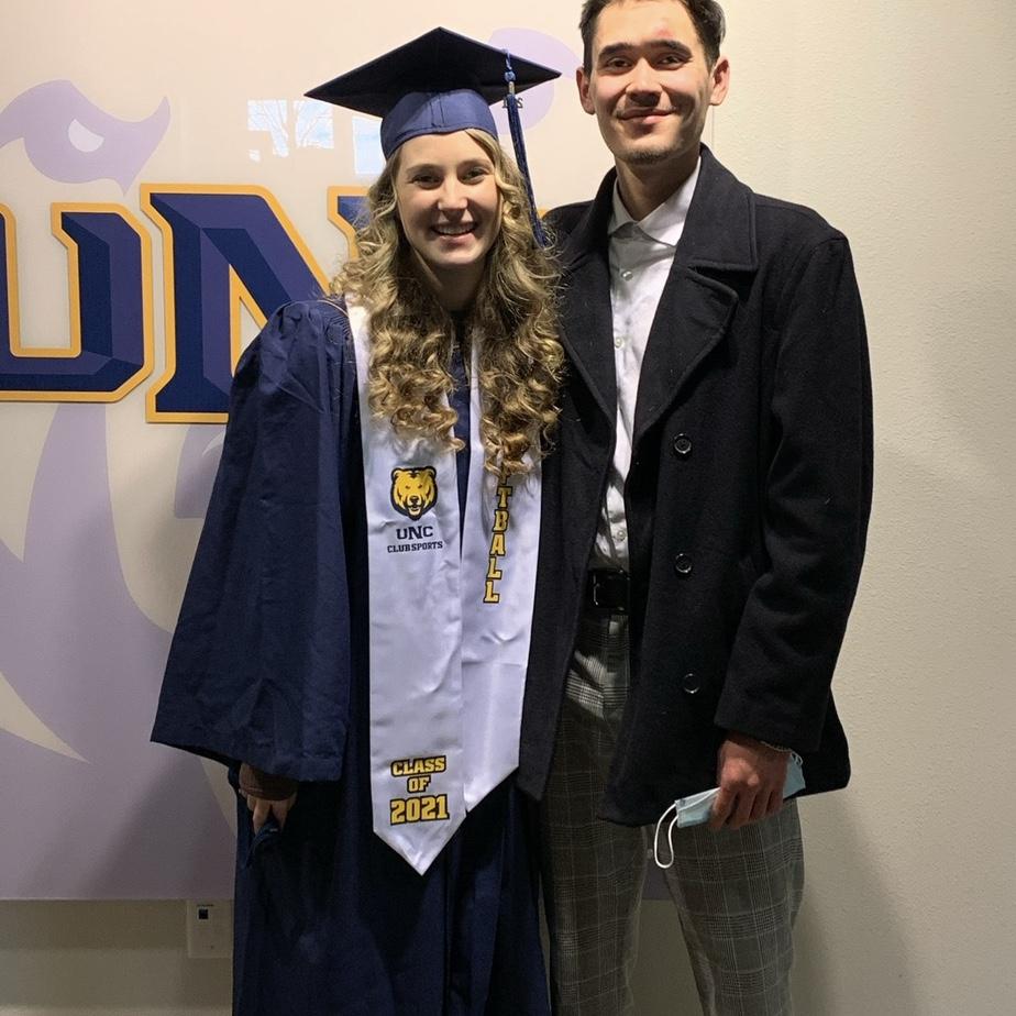 December 2021 - We both graduated from UNC in Greeley together