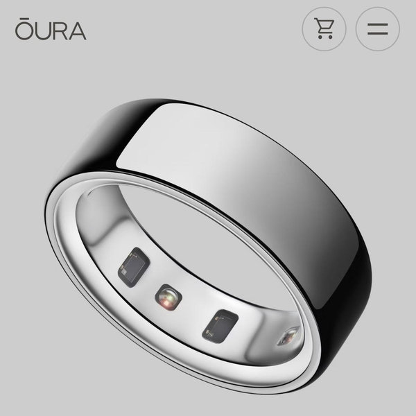 Oura Ring 4 - Silver - Size 7.5