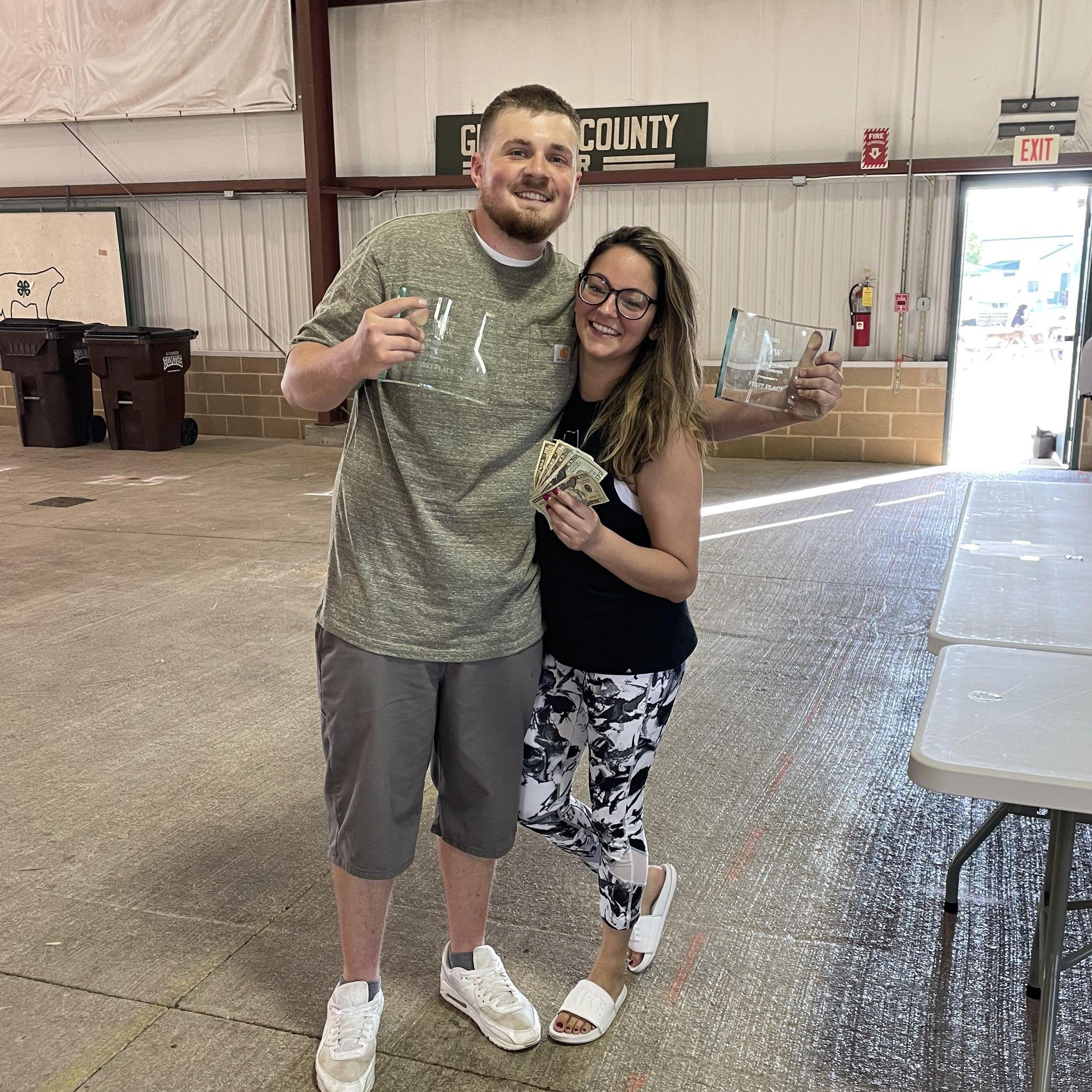 corn hole winner at Greene county fair