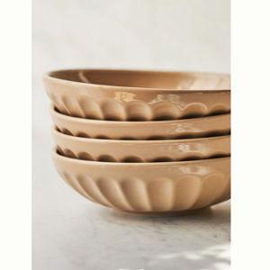 The Latte Stoneware Pasta Bowls, Set of 4: Amelie Edition