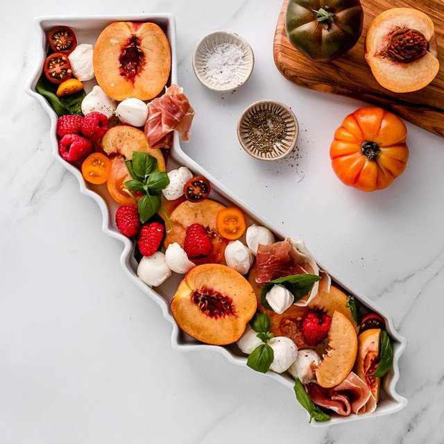 Lark Handmade Porcelain State Platter, Oklahoma