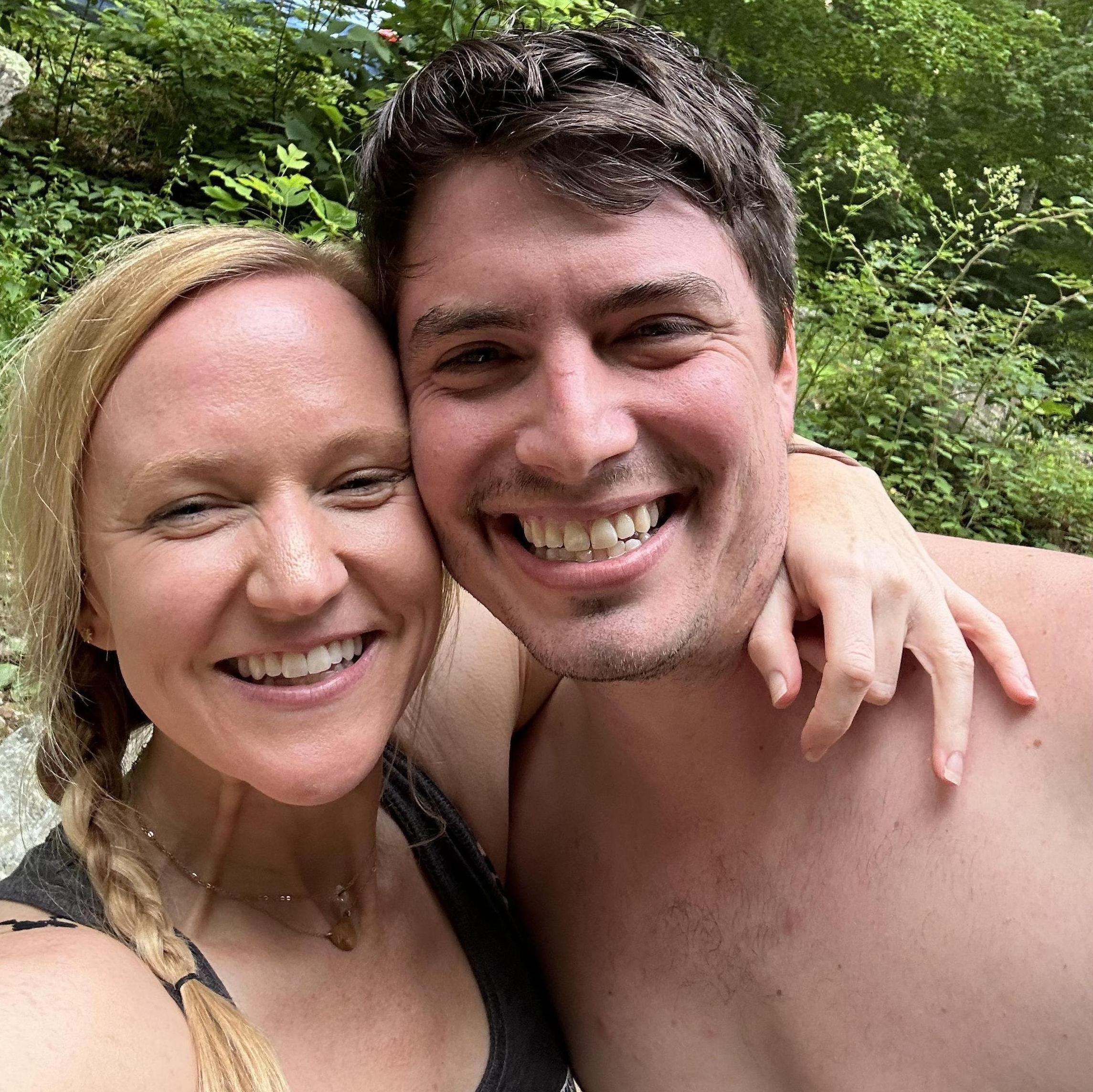 Our very first picture together on the Tye River!