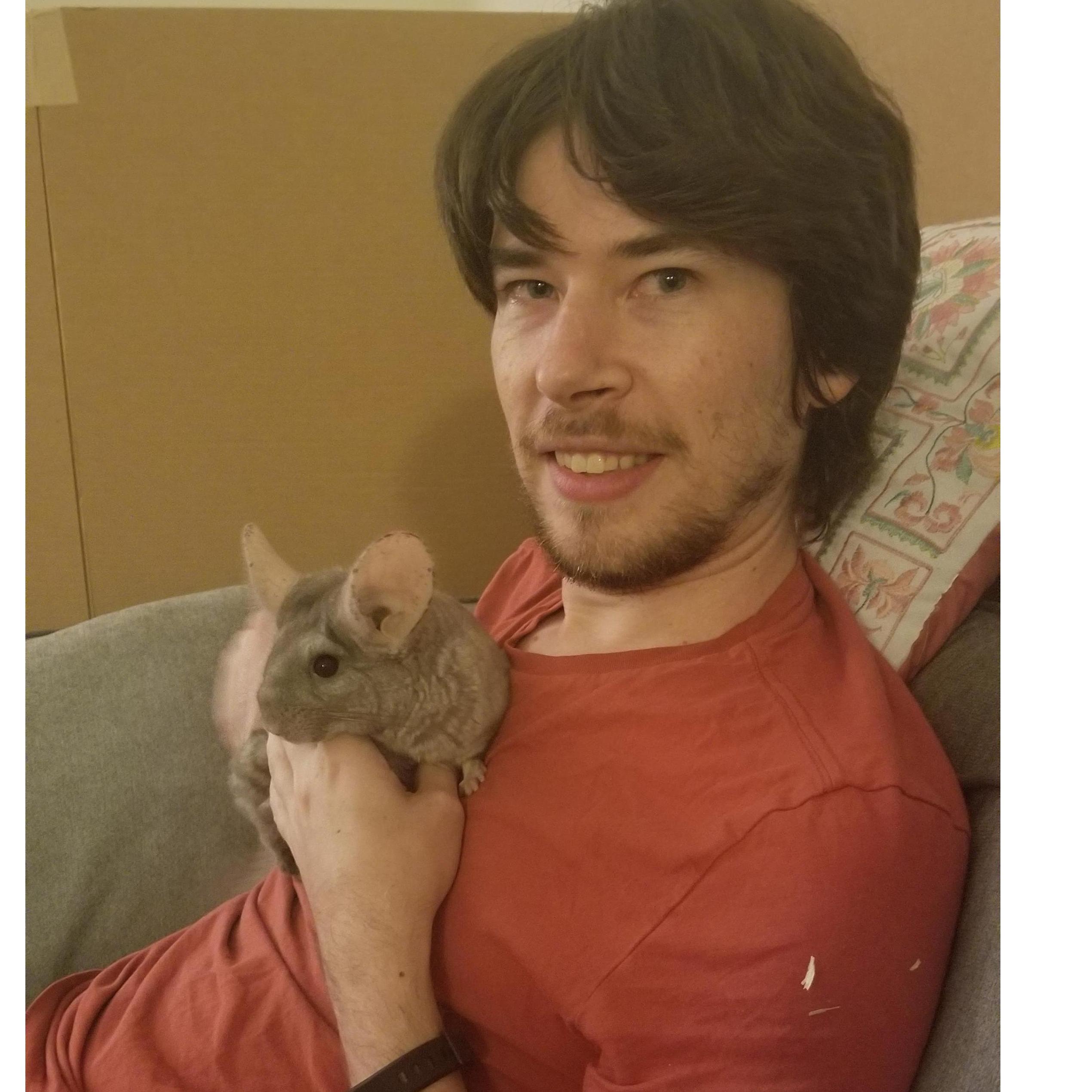 With our chinchilla Sandy!