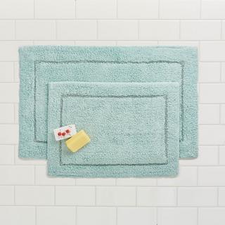 Cotton 2-Piece Non-Slip Bath Mat Set