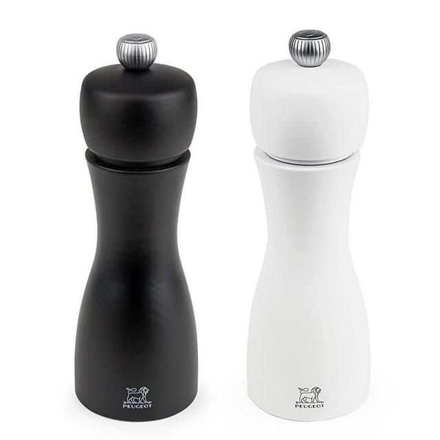 Peugeot 2/24260 Tahiti 6 Inch Black Pepper Mill and White Salt Mill Set