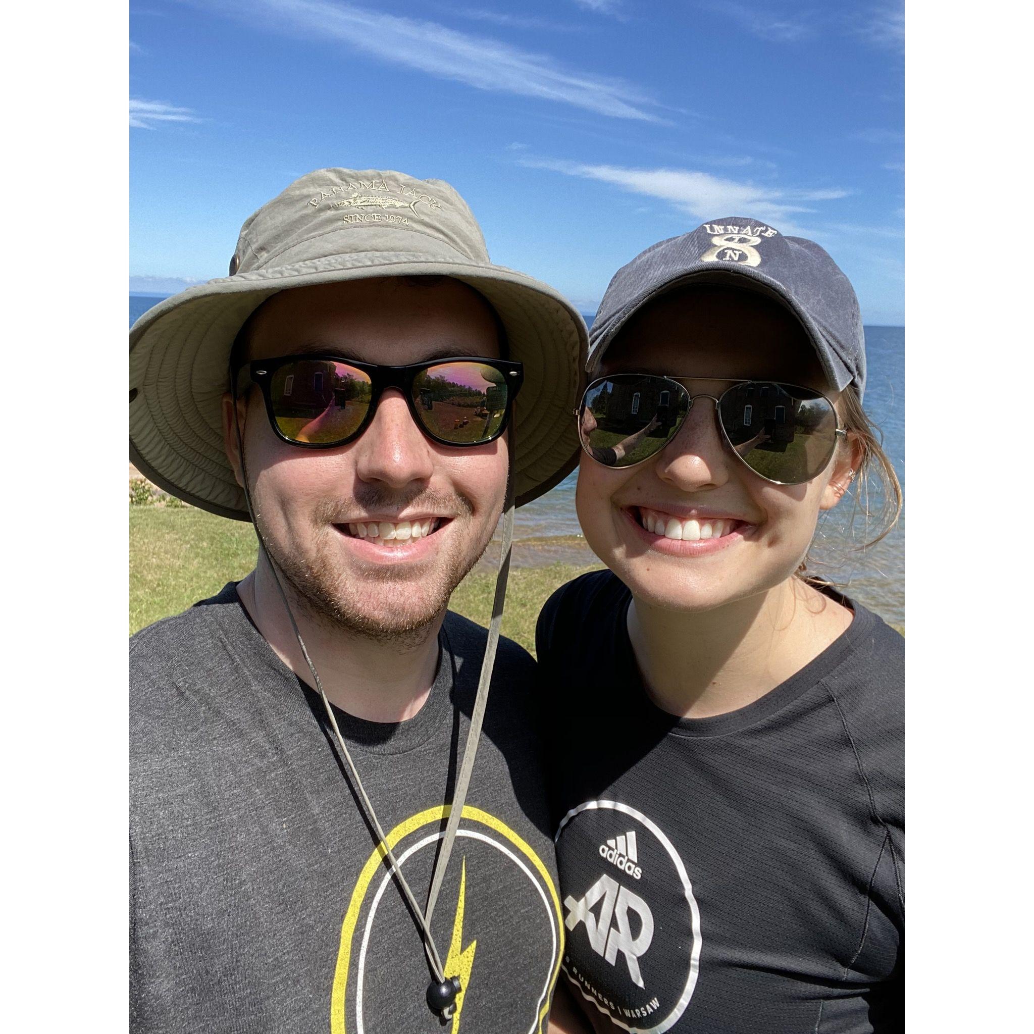 Camping trip to the Apostle Islands with our friends Lacie and Colin. We woke up in the middle of the night to torrential downpour and tornado sirens!
