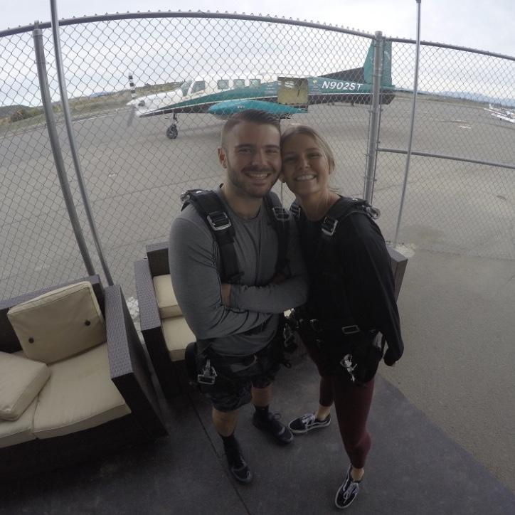 Skydiving in San Diego, CA (Macie's first Christmas present for Blake)
