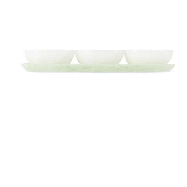 White & Green Pamana Dipping Dish Set