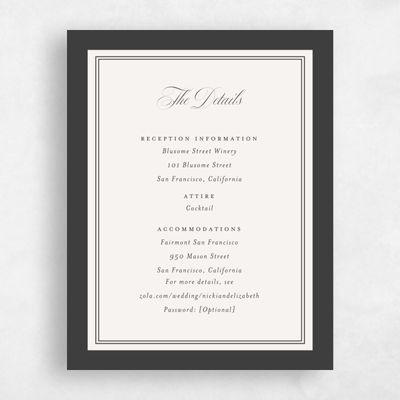 Light Oatmeal, Beige Wedding Enclosure - Topaz