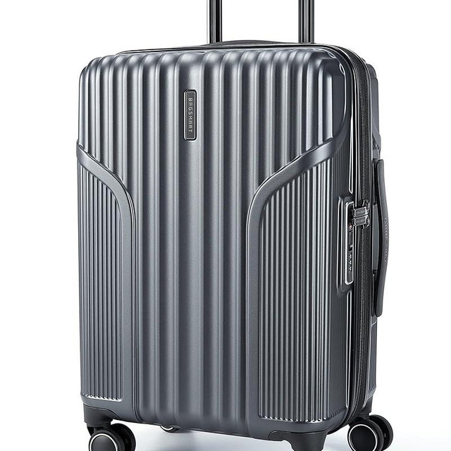 BAGSMART Expandable Carry On Luggage 22x14x9 Airline Approved, Carry-On Suitcase with Spinner Wheels, Hardside Polycarbonate Rolling Travel Luggage with TSA Lock 20-Inch, Grey