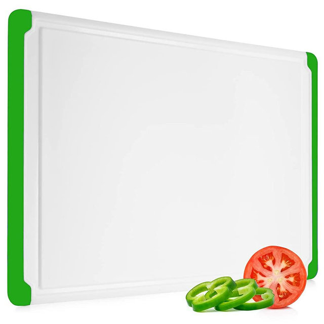 Large Kitchen Plastic Cutting Board - Dishwasher Safe Non-Slip Cutting Boards with Juice Grooves, Easy Grip Handles - Large and Thick Chopping Board