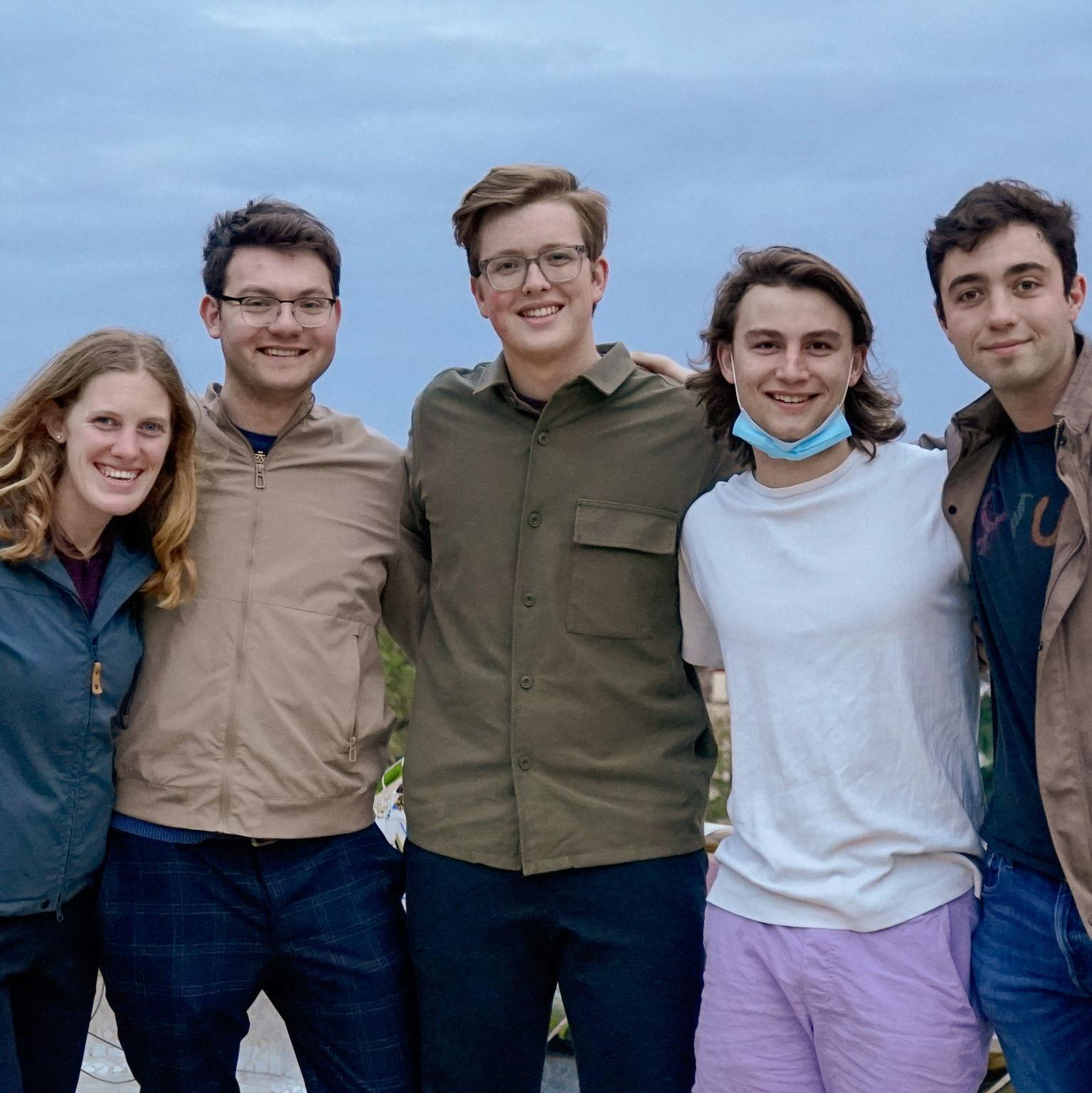 Tierney, Jacob, Max M, Max D, and Drew together in Barcelona