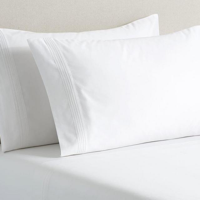 500-Thread-Count Cotton Sheet Set, King, White