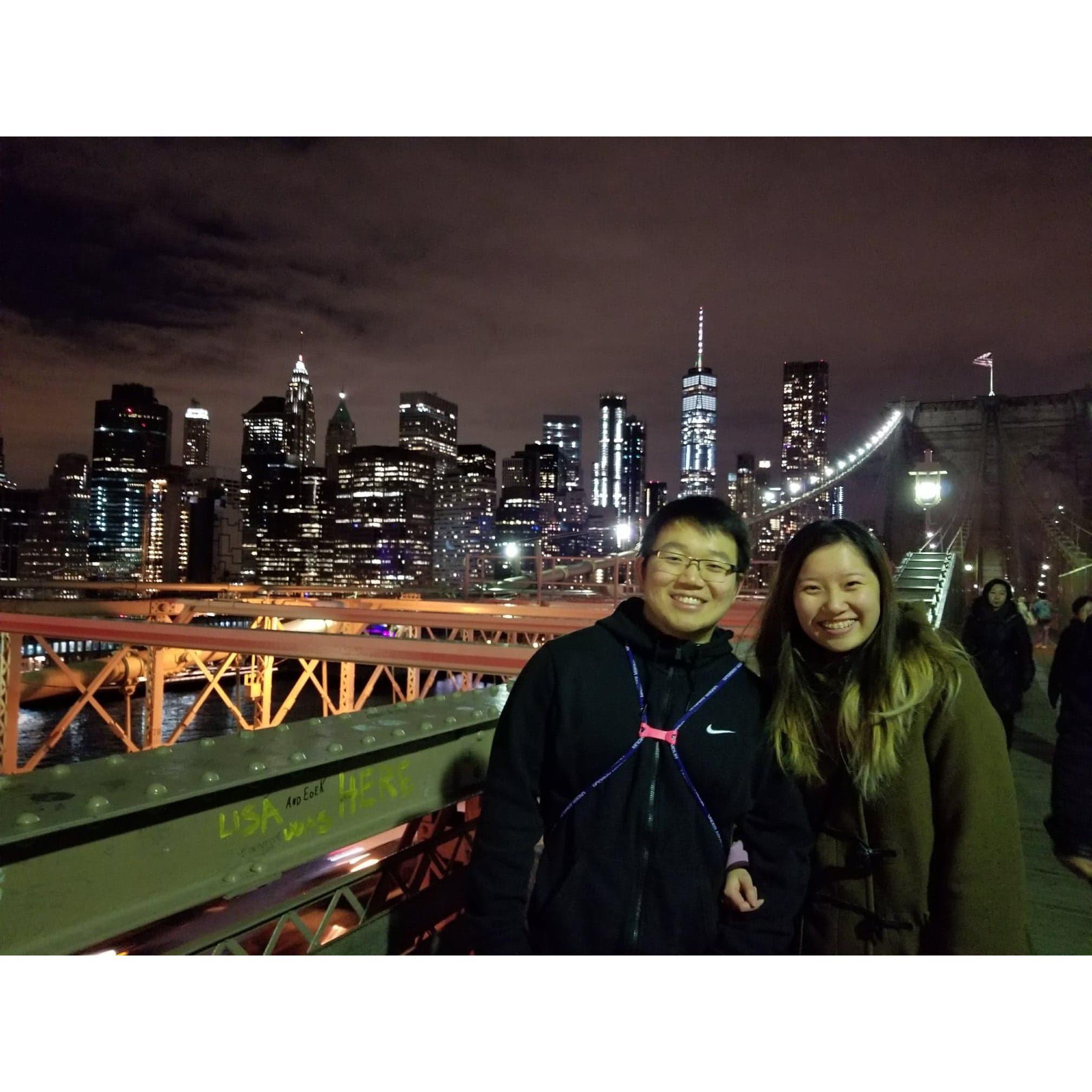 One of our first trips together was to New York City with some friends. 