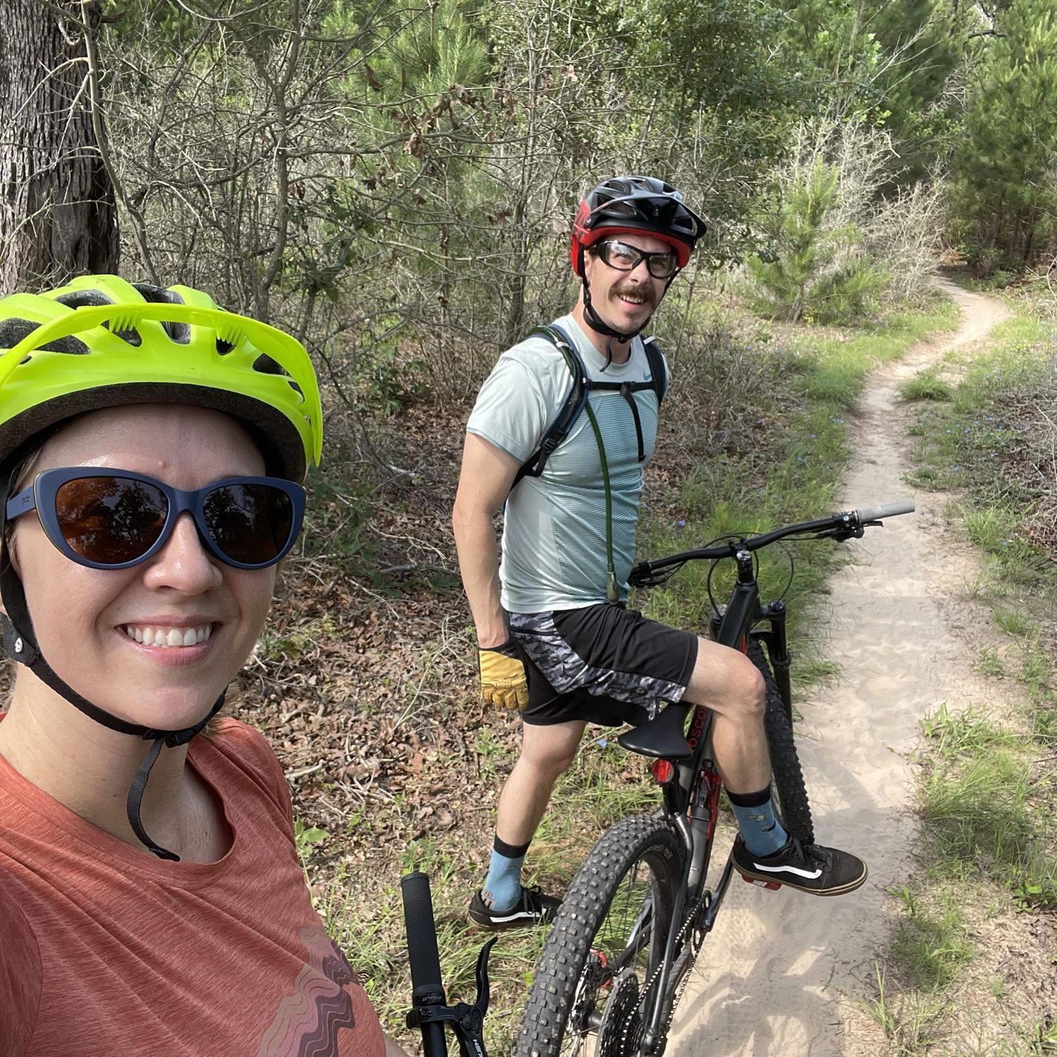 Mountain biking at Buescher State Park