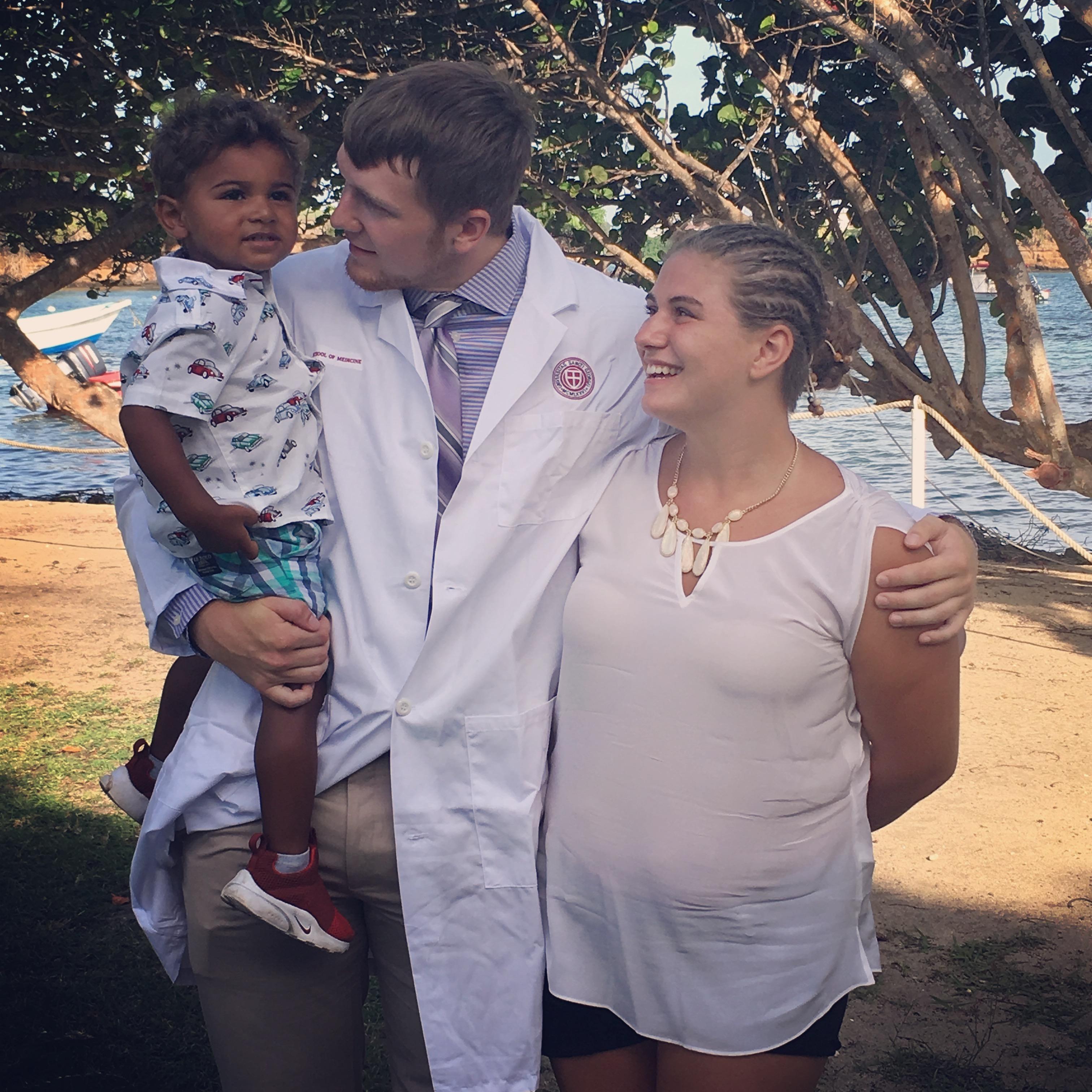 Jake’s white coat ceremony. He got sworn in to be a doctor.