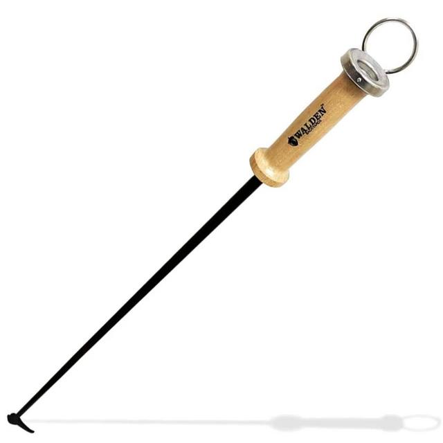 Walden Fire Pit Stoker Poker Long 33" - Stick-One-Way Airflow Valve-Blow Through Fire Poker Extra Long - High Carbon - Outdoor Campfire Tools and Accessories Fire-Poker for Fire Pit