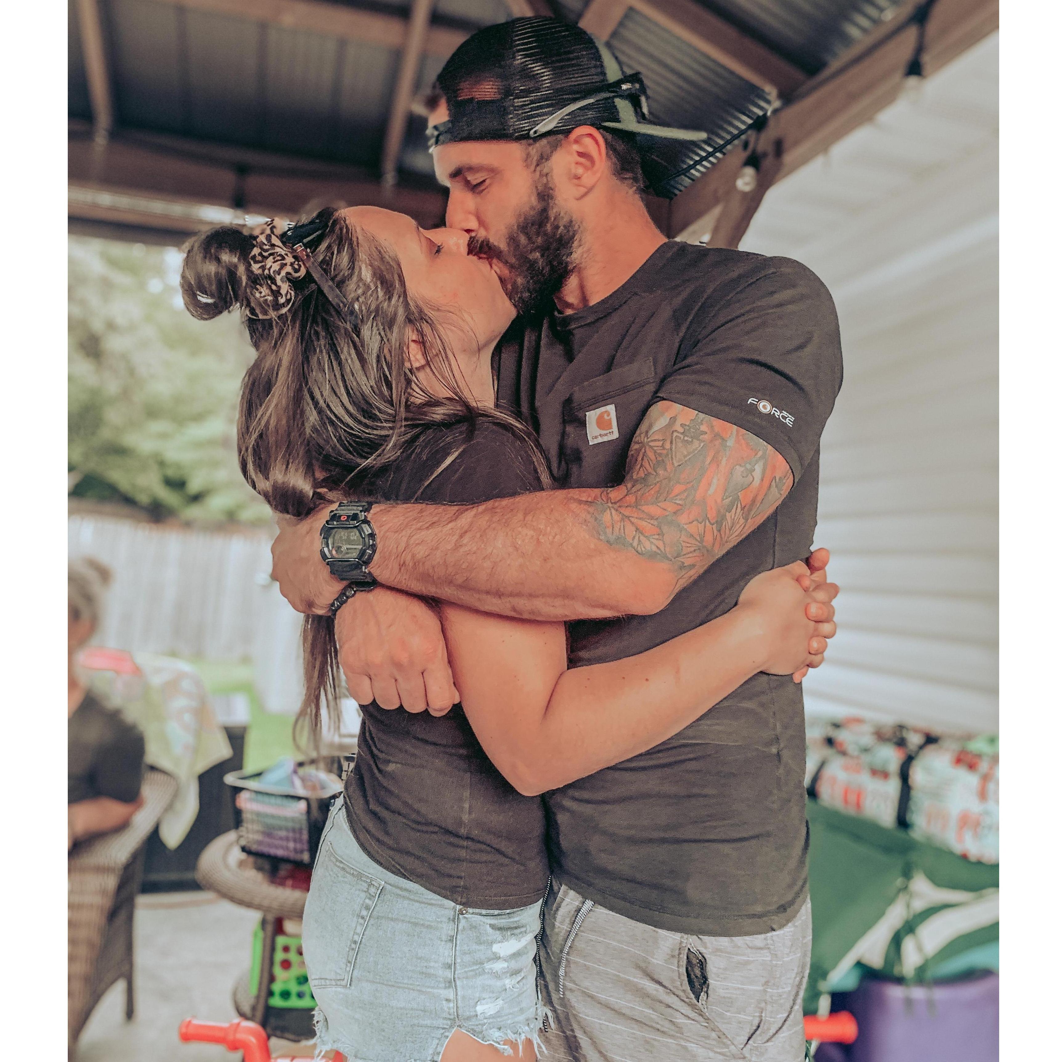 We're never afraid to steal a kiss!