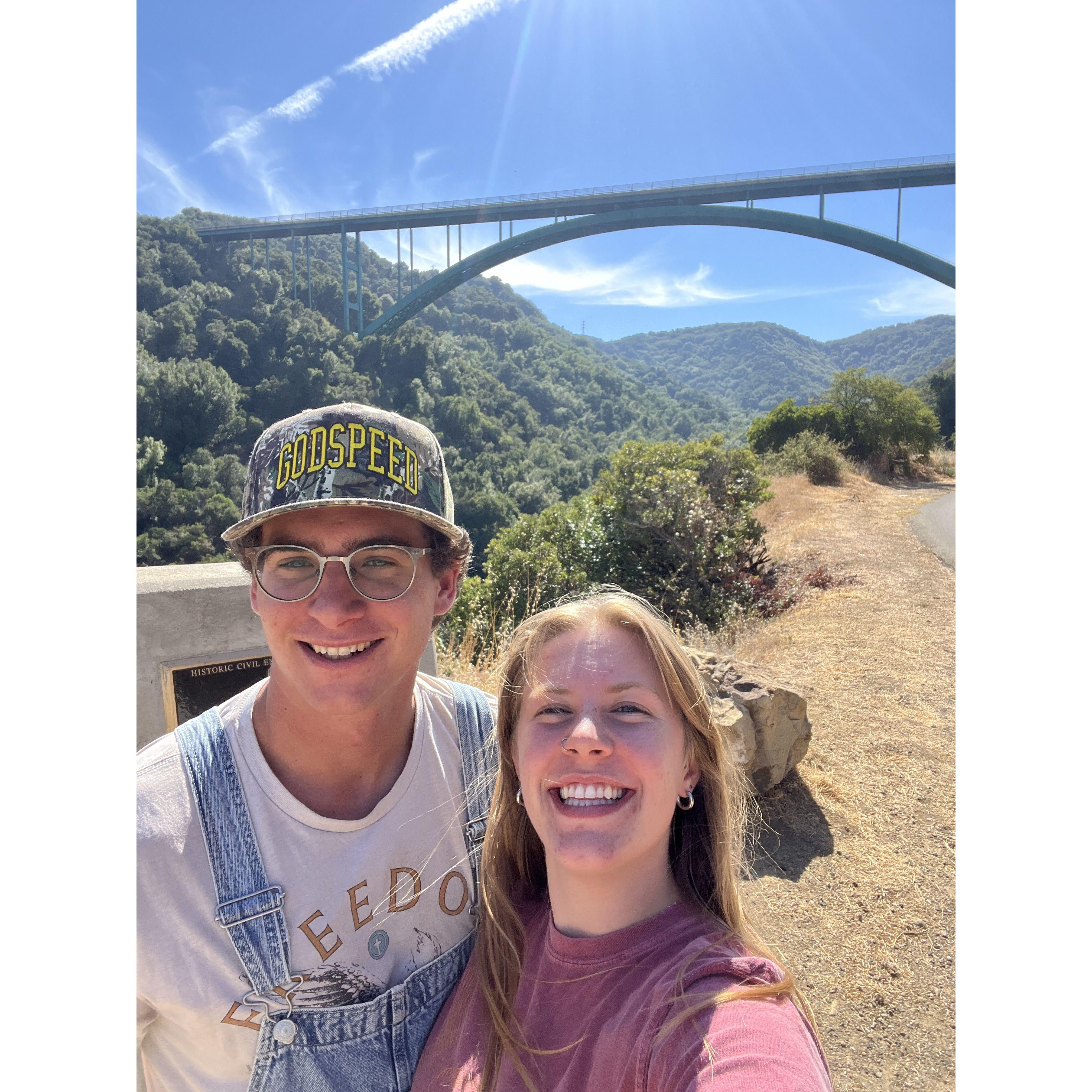 we found this cool bridge somewhere in the hills of SB