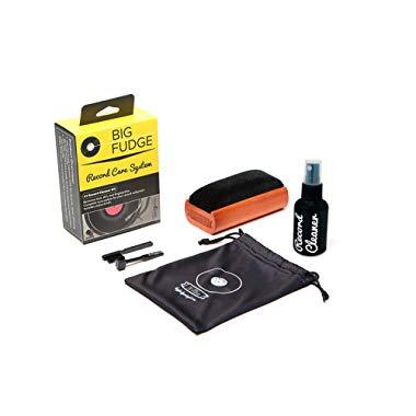 #1 Record Cleaner Kit - Complete 4-in-1 Vinyl Cleaning Solution, Includes Velvet Record Brush, XL Cleaning Liquid, Stylus Brush and Travel Pouch! Will NOT Scratch Your Records!