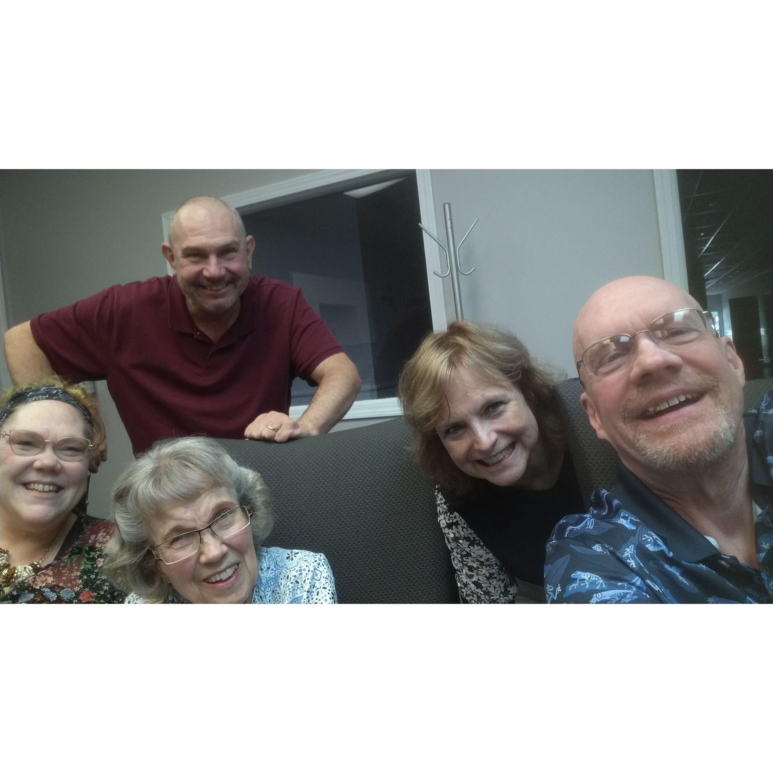 With Mike's mom, sis and BIL.