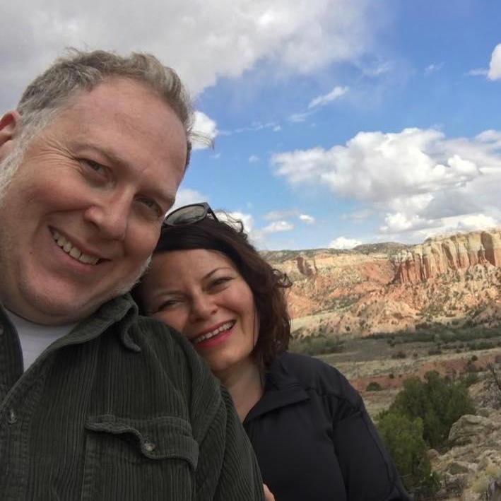 One of our awesome adventures -- this time to New Mexico. Also of note: no humidity in this state = good hair for both of us.