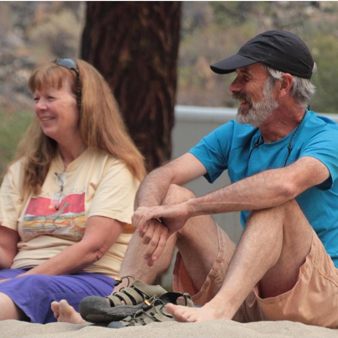 Kathy and Bruce happily on the Salmon River