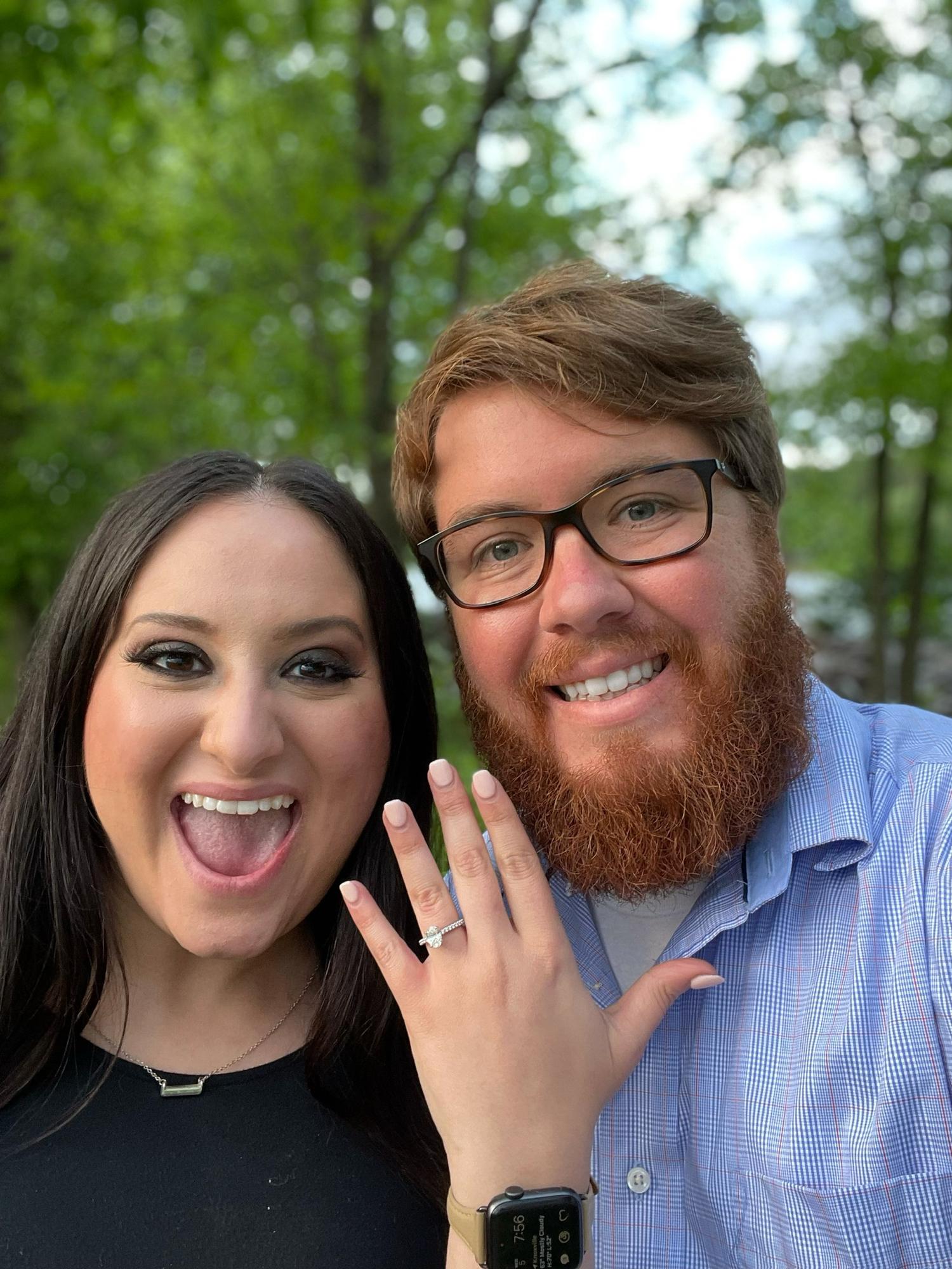 First selfie as an engaged couple!