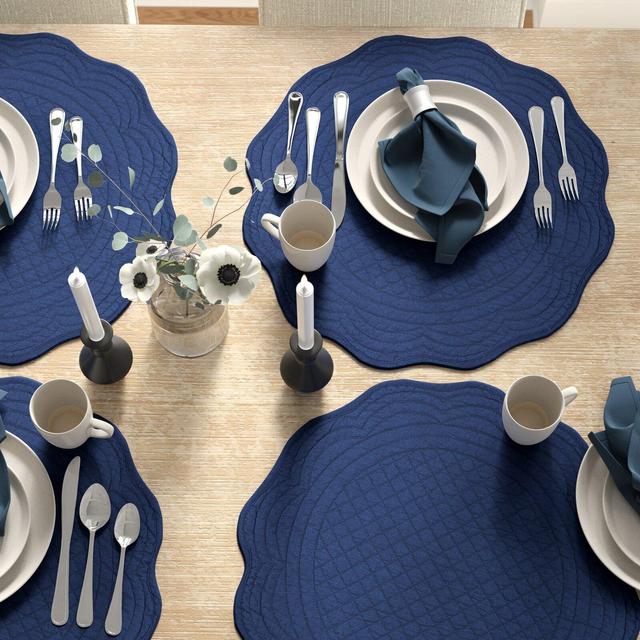 Stockbridge Boutis 4 Piece Cotton Placemat Set (Set of 4)