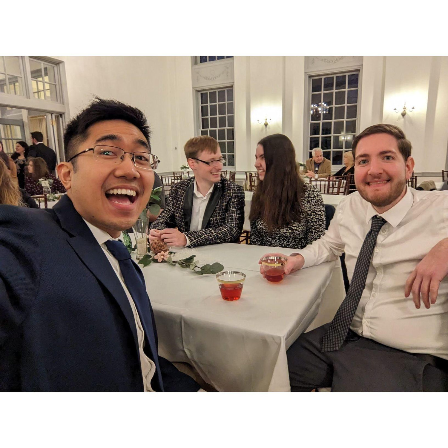 December 18, 2022 - At Emily Santucci and Eric Hendrix's wedding. Neither of us were aware that a photo was being taken