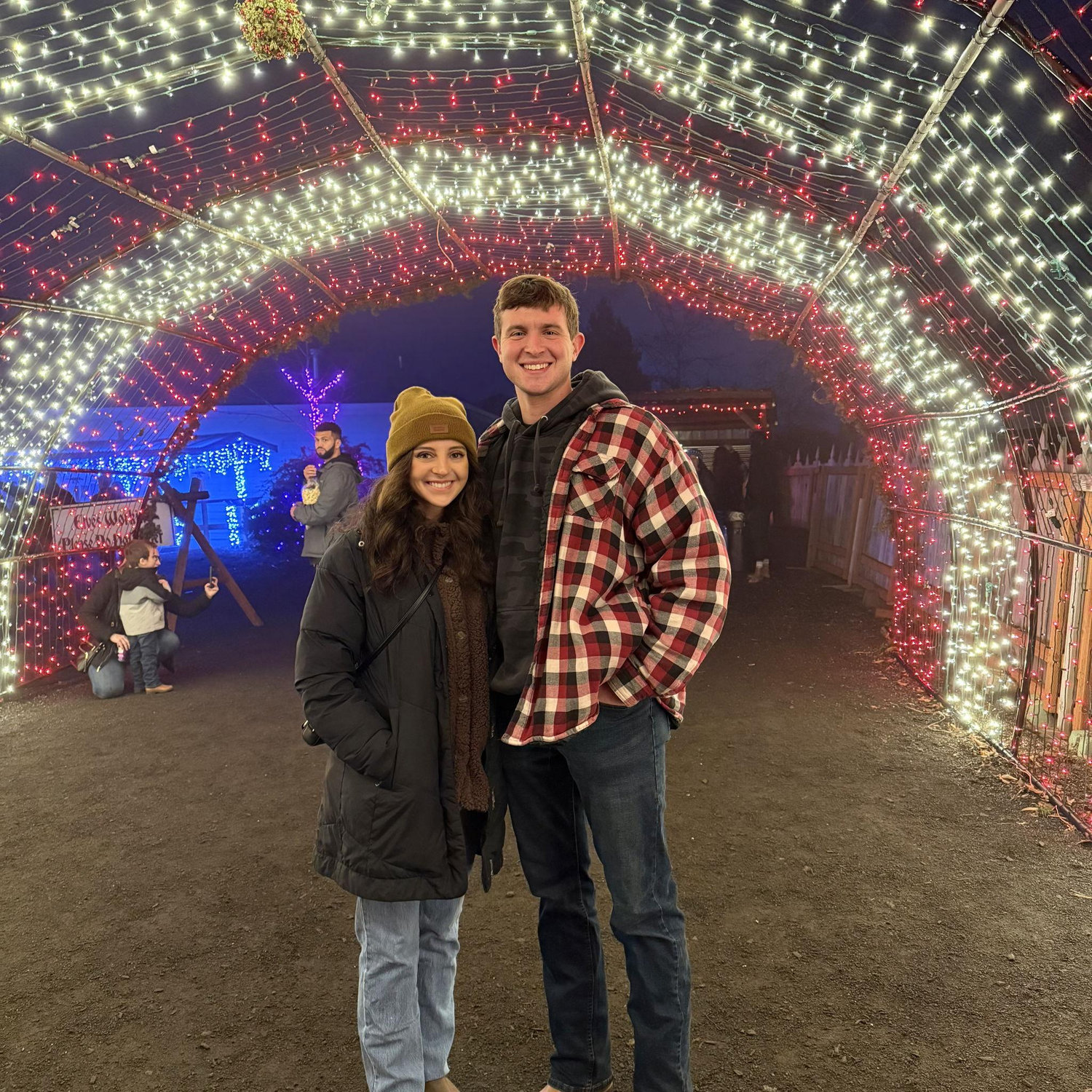 Creating our own holiday traditions at the Silverton Market at the Oregon Garden. 8 months later, Jake proposed here!
