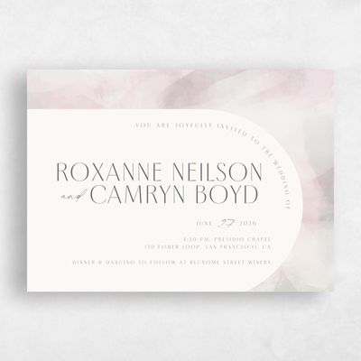 Multi-Colored Wedding Invitation - Coleridge Landscape