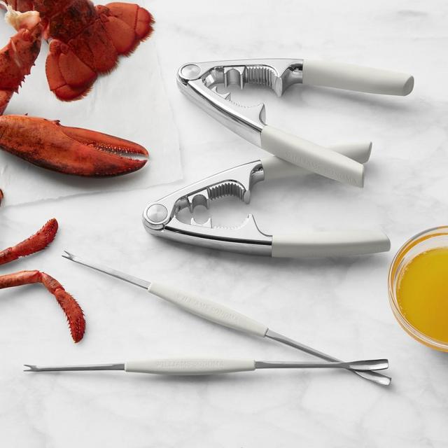 Williams Sonoma Seafood Crackers and Picks, Set of 2, White