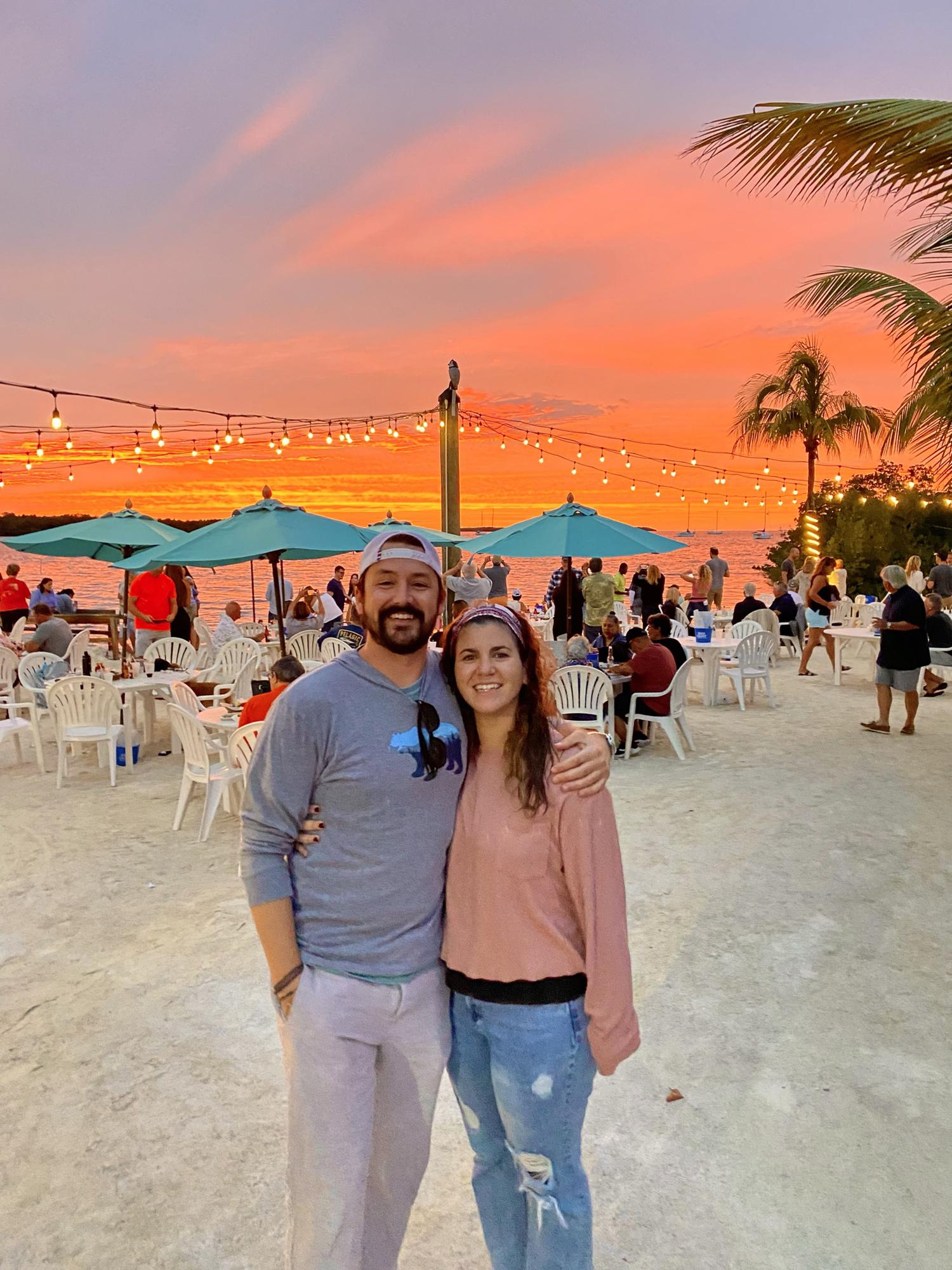 Islamorada sunset at Lorelei's restaurant- no filter!