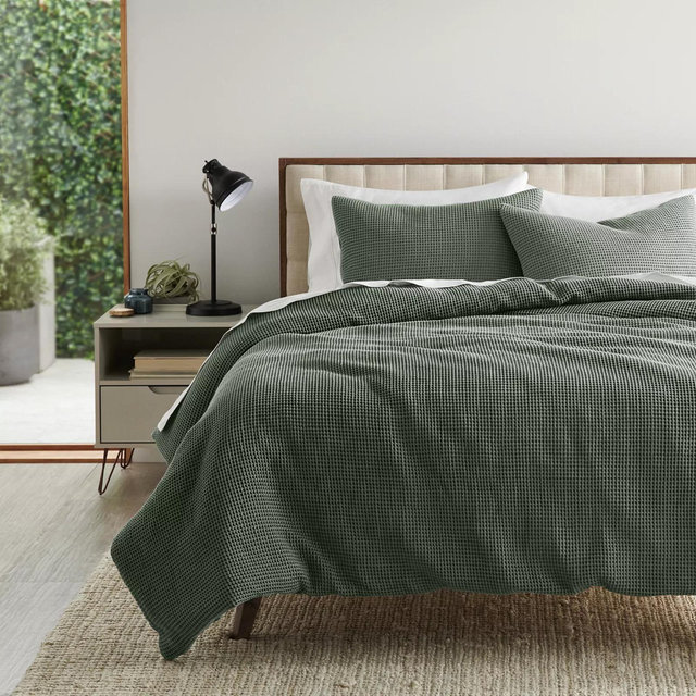 Sonoma Goods For Life® Andorra Waffle Comforter Set with Shams - Thyme, KING/CK
