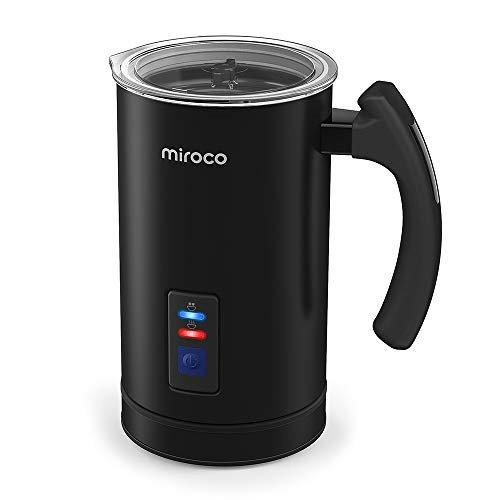 Milk Frother, Miroco Stainless Steel Milk Steamer with Hot &Cold Milk Functionality, Automatic Foam Maker For Coffee, Hot Chocolates, Latte, Cappuccino, Electric Milk Warmer, Silent Operation, 120V