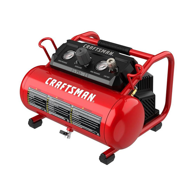 CRAFTSMAN Air Compressor, 2 Gallon Portable Air Compressor, 1/3 HP Oil-Free Max 125 PSI Pressure