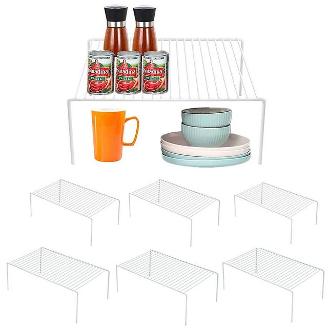 GEDLIRE Cabinet Shelf Organizer, Medium Rustproof Metal Wire Kitchen Cabinet Organizer Rack, Cupboard Spice Storage Shelf for Plate, Cup, Dish, Utensils, Food, Fridge, Counter & Pantry Organization