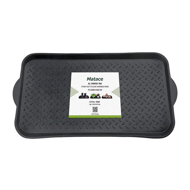 Matace Outstanding Rubber Boot Tray, Excellent Soft Shoe Tray, Boot Tray for Entryway Indoor, Eminent Recycle Rubber Boot Mat Tray for Shoes, Pet, Plant, Sink, 27.95 x 15.74 x 1.18in