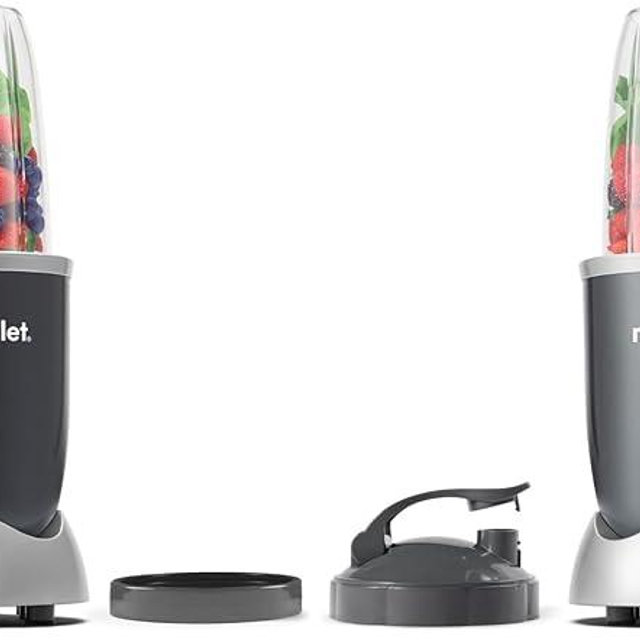 nutribullet Personal Blender,Shakes,Smoothies,Food Prep,and Frozen Blending,24 Ounces,600 Watt,Gray,NBR-0601WM,(Pack of 2)