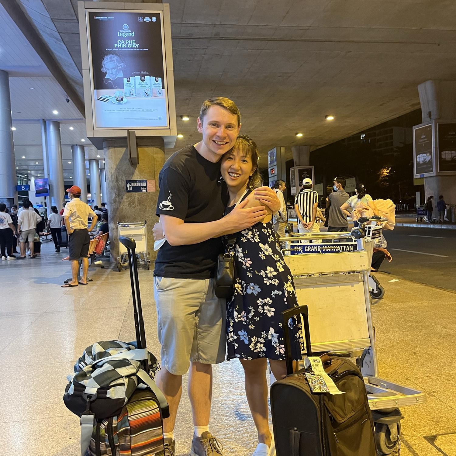 After 1 month of dating, we were apart. Here, Isaiah visited me in Vietnam 🇻🇳