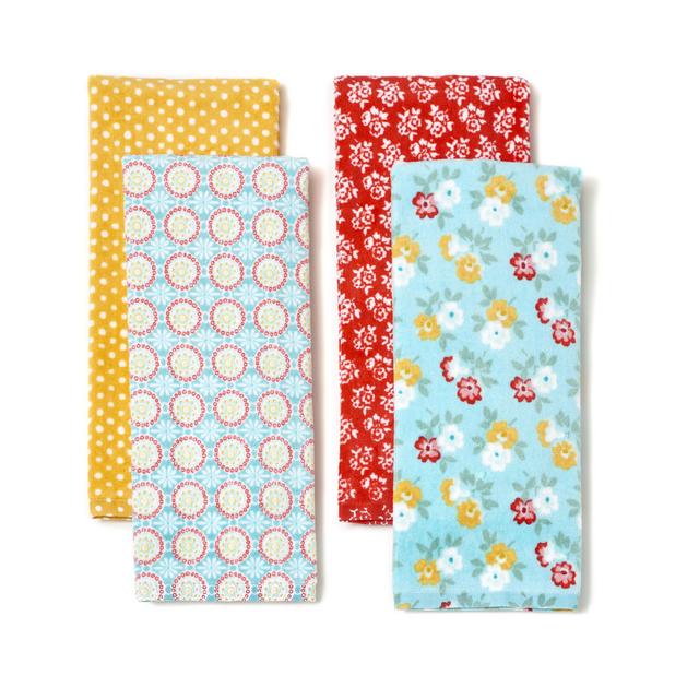 The Pioneer Woman, 4 Pack, Spring Floral Kitchen Towel Set