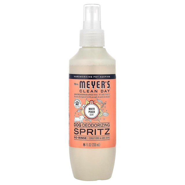 MRS. MEYER'S Clean Day Dog Deodorizing Spray, White Peach Scent, 8oz