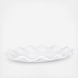Pure White Wavy Oval Platter