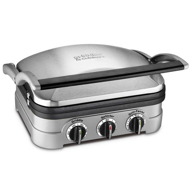 Cuisinart Griddle with Nonstick Waffle Maker Plates Stainless Steel Finish - GRX-4NWAFP