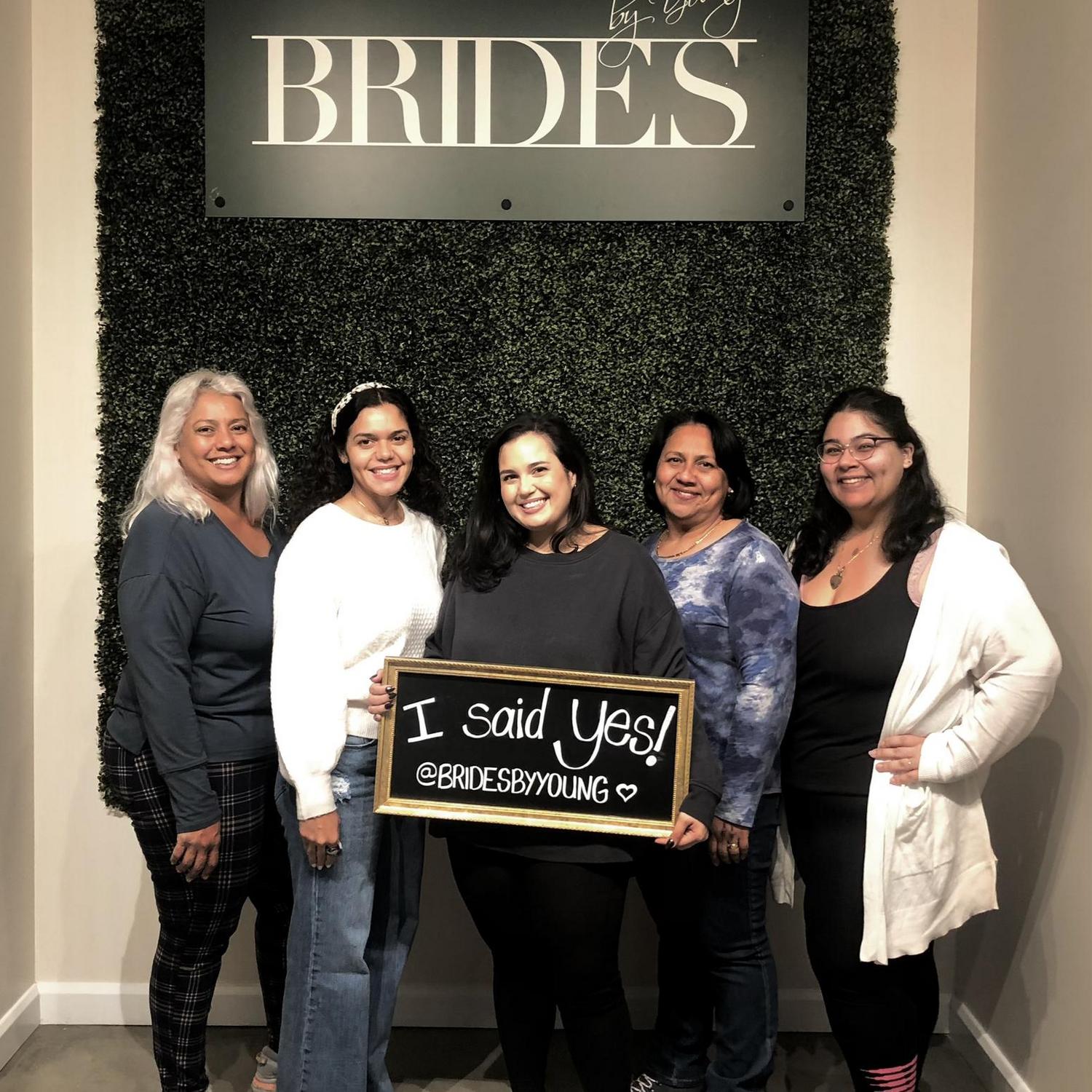 Ang dragged her whole family across state lines to help her pick a wedding dress. She's a real Jersey girl now.