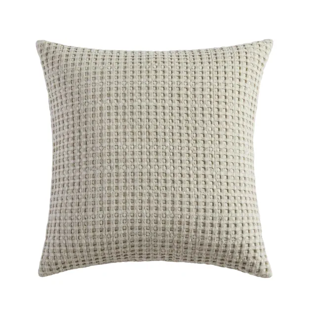 Mills Waffle Wheat Square Pillow - Levtex Home