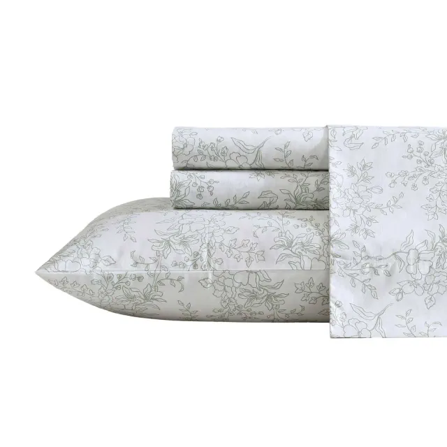 Stone Cottage Queen Sheet Set Hawley Floral Green