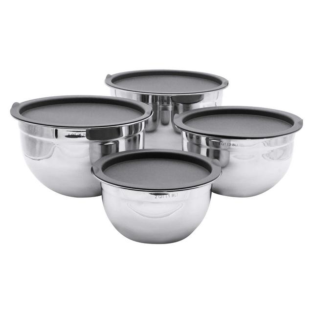 Artisanal Kitchen Supply™ 4-piece Stainless Steel Mixing Bowl set
