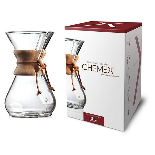 Chemex Classic Series, Pour-over Glass Coffeemaker, 8-Cup